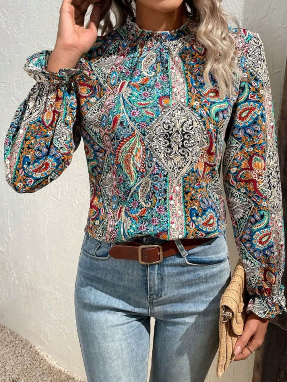 ZARA Bestselling Womens Casual Boho Long Sleeve Shirt Versatile Commuter